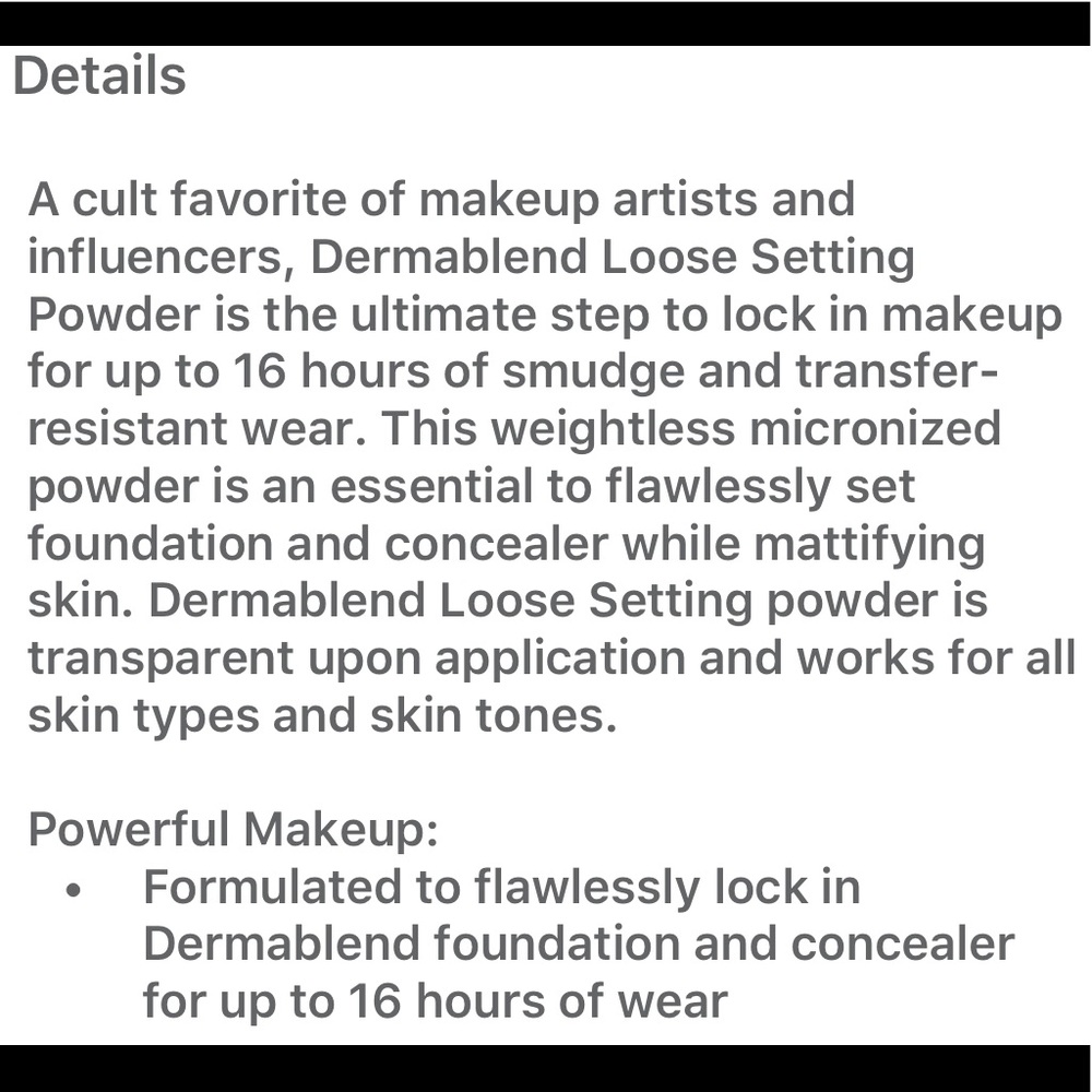 Dermablend✨Loose Setting Powder✨NEW! - Picture 4 of 5
